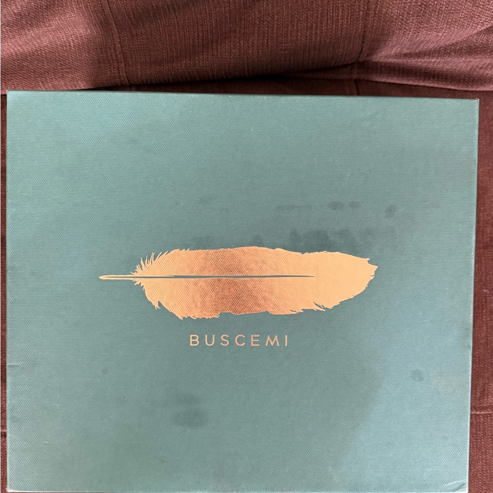 Buscemi Green and Gold Feather Box